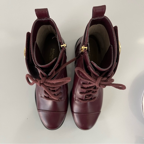 Michael Kors Burgundy Ankle Boots - Picture 4 of 12
